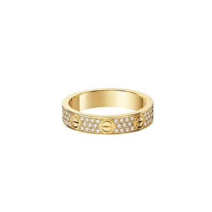 [Riva Jewelry]LOVE 4MM PAVÉ DIAMOND RING