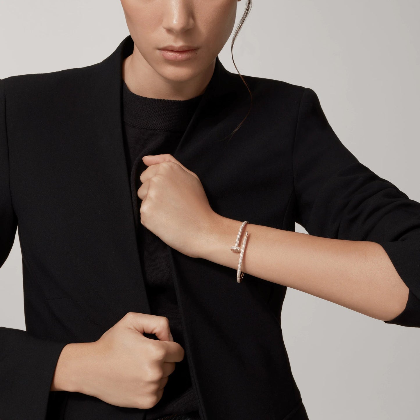 [Riva Jewelry]JUSTE UN CLOU 3.5MM FULL PAVÉ NAIL BANGLE