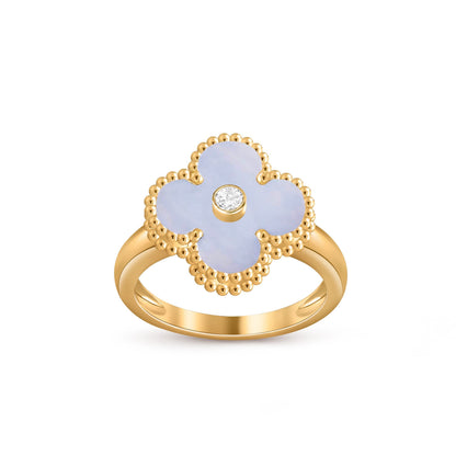 [Riva Jewelry]LUCKY CLOVER DIAMOND-ACCENT GOLD RING COLLECTION