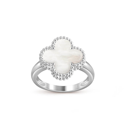 [Riva Jewelry]LUCKY CLOVER VINTAGE WHITE GOLD RING COLLECTION