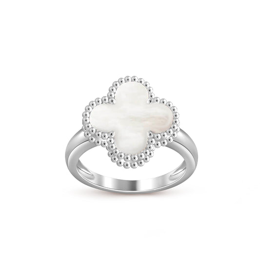 [Riva Jewelry]LUCKY CLOVER VINTAGE WHITE GOLD RING COLLECTION