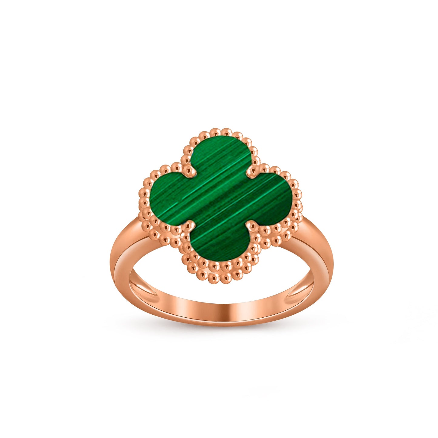 [Riva Jewelry]LUCKY CLOVER VINTAGE ROSE GOLD RING COLLECTION