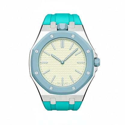 [Riva Jewelry]OAK POP SKY BLUE STEEL SILICONE STRAP