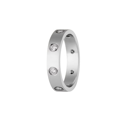 [Riva Jewelry]LOVE 4MM 8 DIAMONDS RING