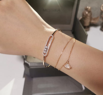 [Riva Jewelry]MOVE PAVÉ DIAMOND BANGLE BRACELET M