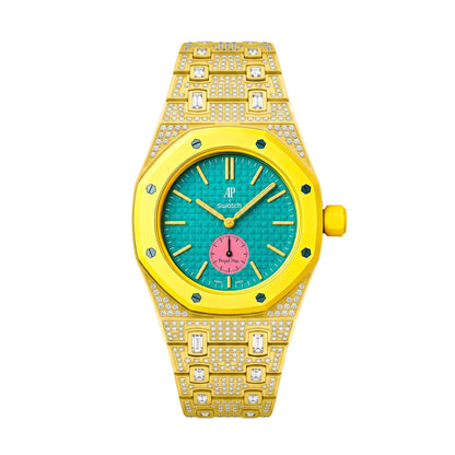 [Riva Jewelry]Royal Oak Pop Exclusive Bioceramic Case & Bioceramic Strap Full Diamond