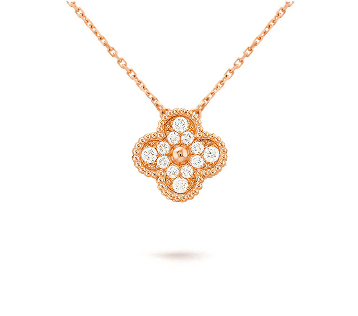 [Riva Jewelry]15MM CLOVER FLOWER PENDANT NECKLACE COLLECTION