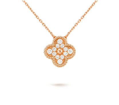 [Riva Jewelry]15MM CLOVER FLOWER PENDANT NECKLACE COLLECTION