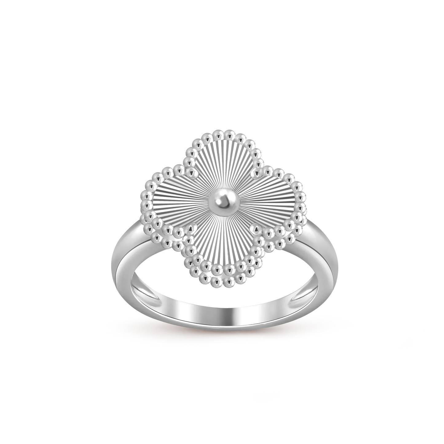 [Riva Jewelry]LUCKY CLOVER VINTAGE WHITE GOLD RING COLLECTION