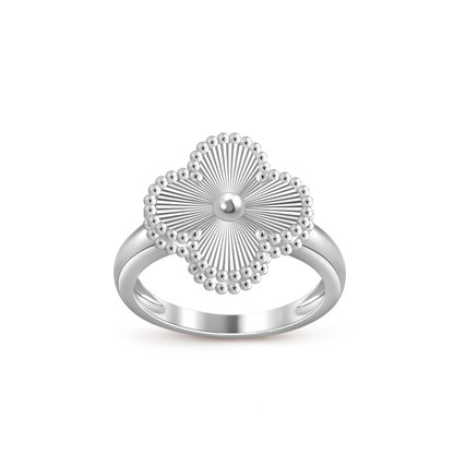 [Riva Jewelry]LUCKY CLOVER VINTAGE WHITE GOLD RING COLLECTION