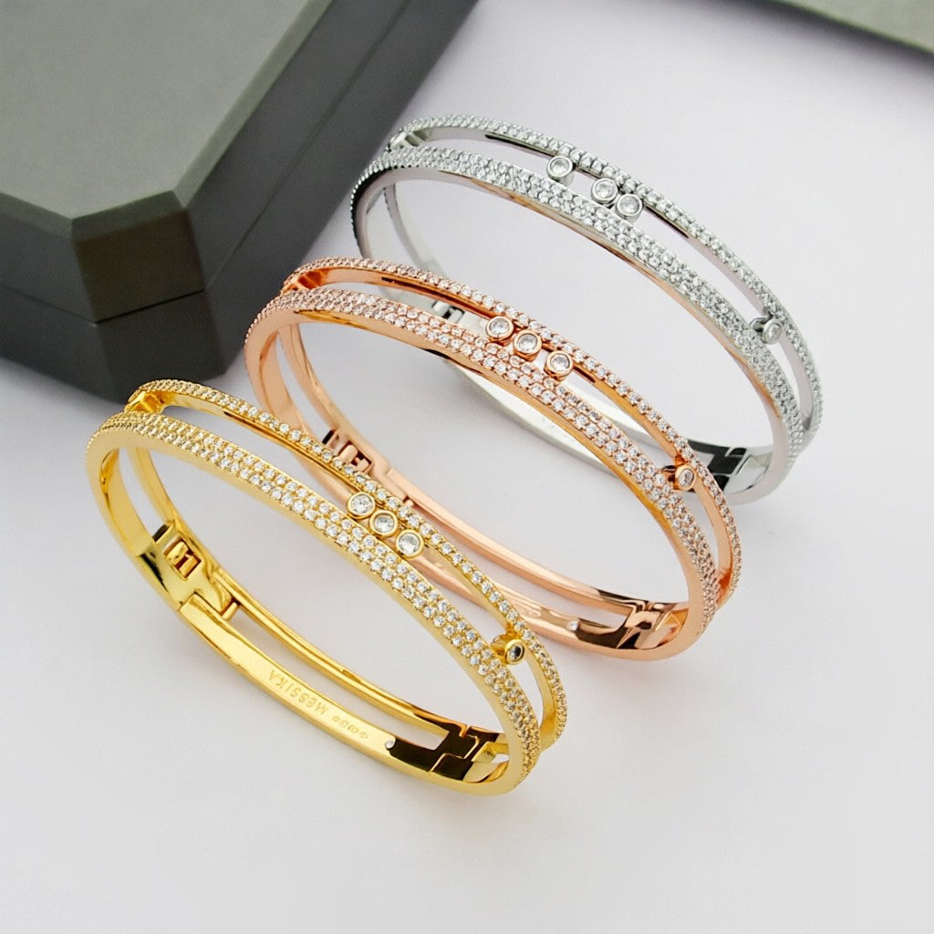 [Riva Jewelry]MOVE ROMANE PAVÉ DIAMOND BANGLE BRACELET