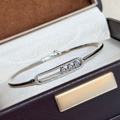 [Riva Jewelry]MOVE PAVÉ DIAMOND BANGLE BRACELET M