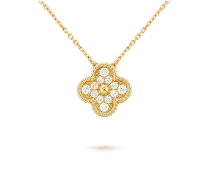 [Riva Jewelry]15MM CLOVER FLOWER PENDANT NECKLACE COLLECTION