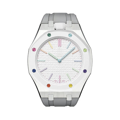 [Riva Jewelry]OAK POP GRAY STEEL SILICONE STRAP