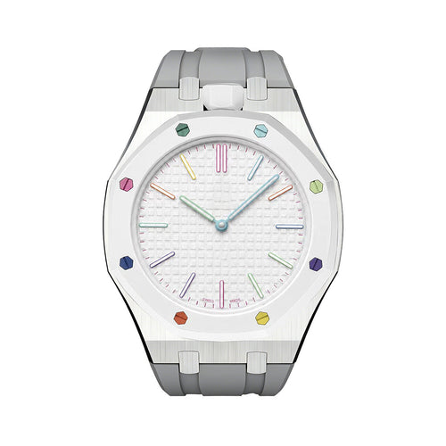 [Riva Jewelry]OAK POP GRAY STEEL SILICONE STRAP