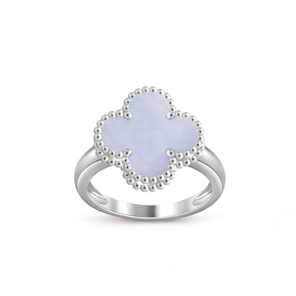 [Riva Jewelry]LUCKY CLOVER VINTAGE WHITE GOLD RING COLLECTION