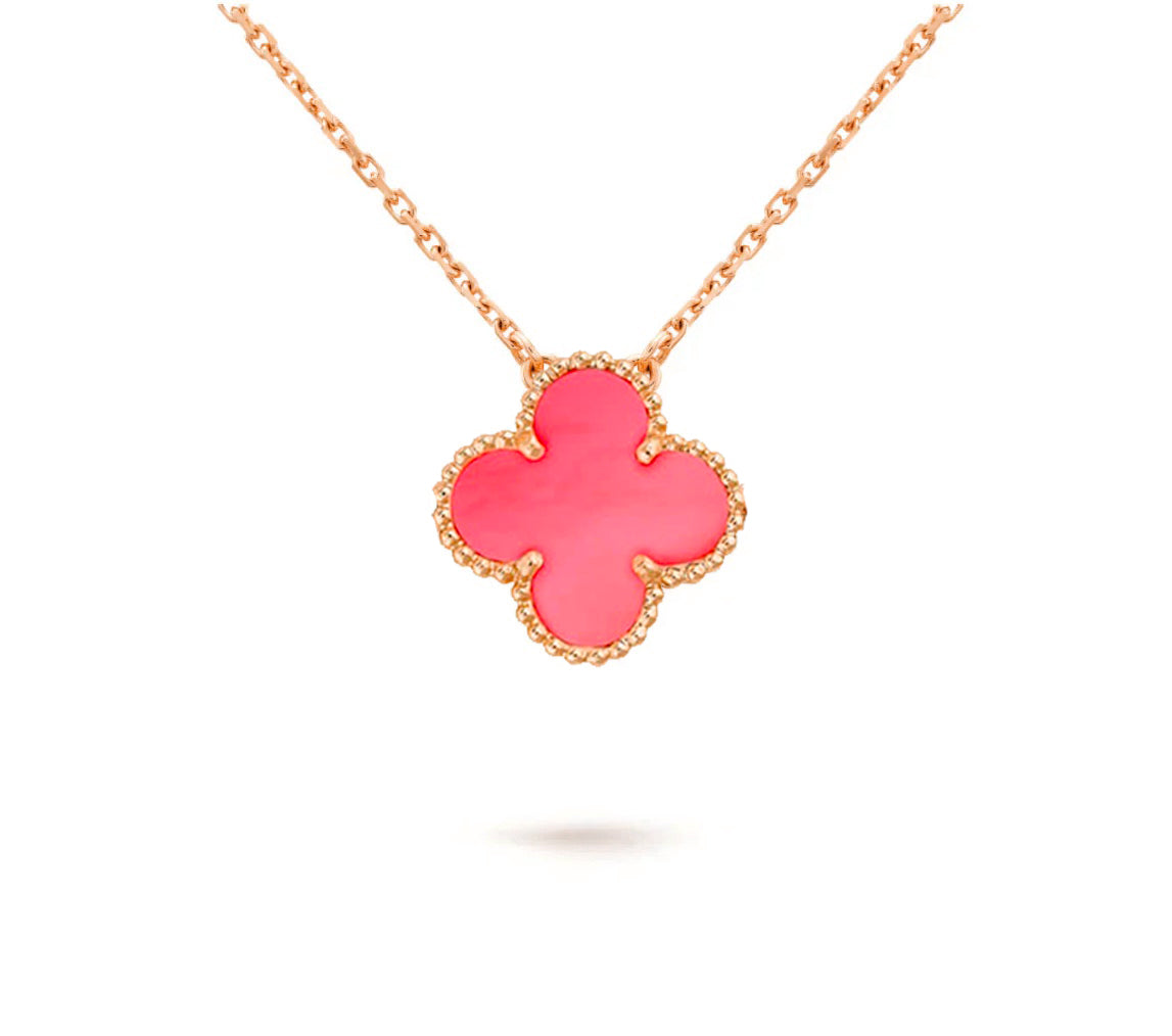 [Riva Jewelry]15MM CLOVER FLOWER PENDANT NECKLACE COLLECTION