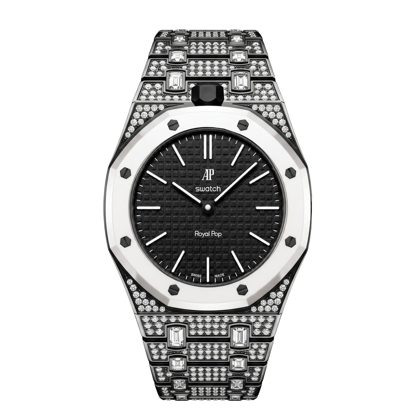 [Riva Jewelry]Royal Oak Pop Exclusive Bioceramic Case & Bioceramic Strap Full Diamond