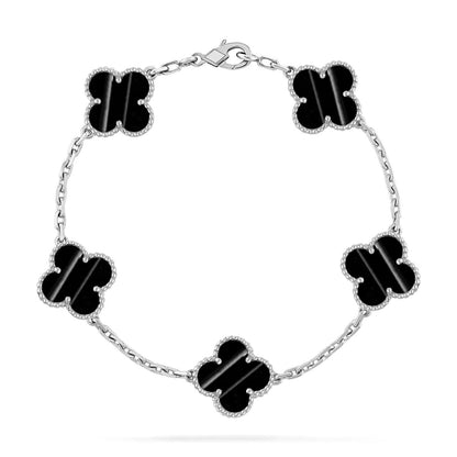 [Riva Jewelry]LUCKY CLOVER 5-MOTIF BRACELET - PULSE STONE COLLECTION