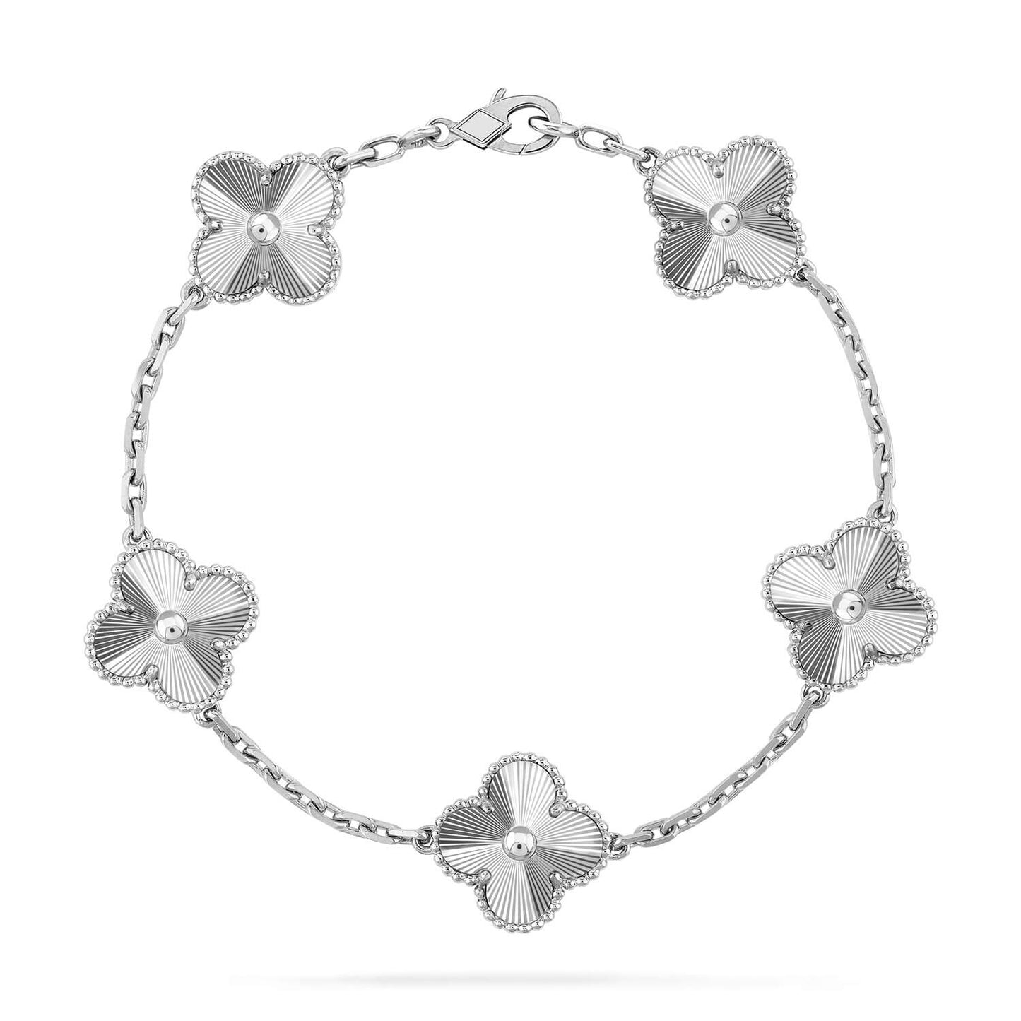 [Riva Jewelry]LUCKY CLOVER 5-MOTIF BRACELET - LASER COLLECTION