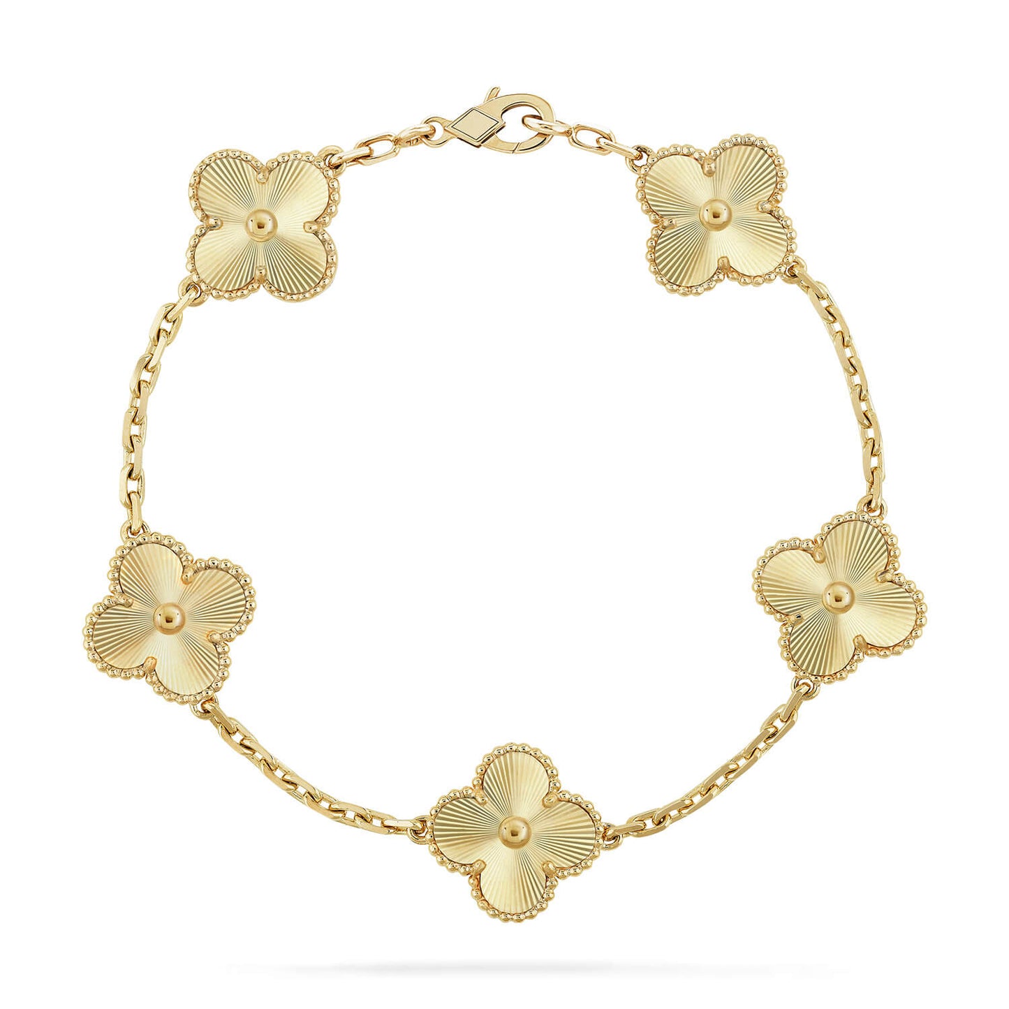 [Riva Jewelry]LUCKY CLOVER 5-MOTIF BRACELET - LASER COLLECTION