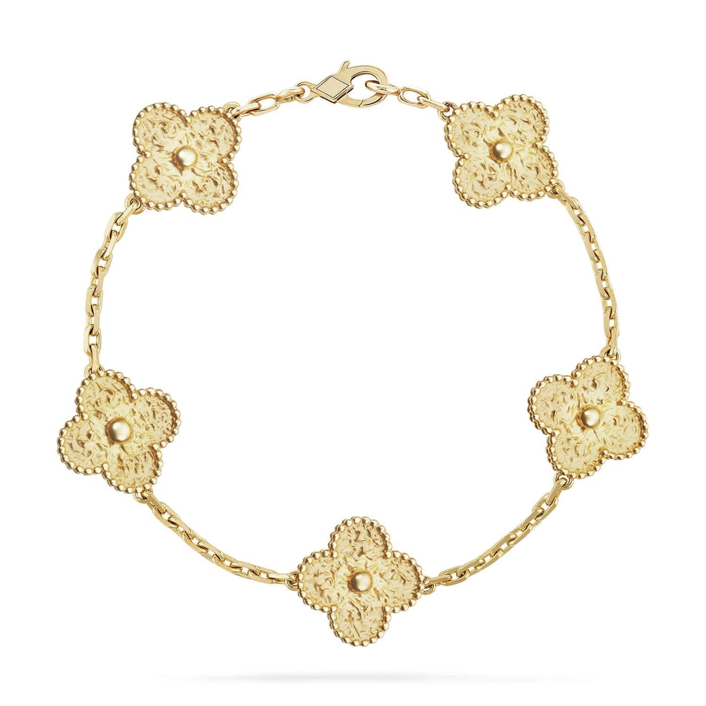 [Riva Jewelry]LUCKY CLOVER 5-MOTIF BRACELET - BRONZING