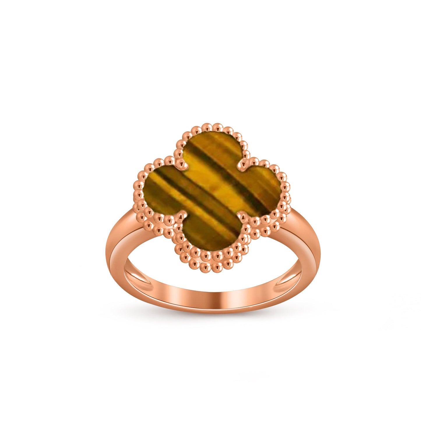 [Riva Jewelry]LUCKY CLOVER VINTAGE ROSE GOLD RING COLLECTION