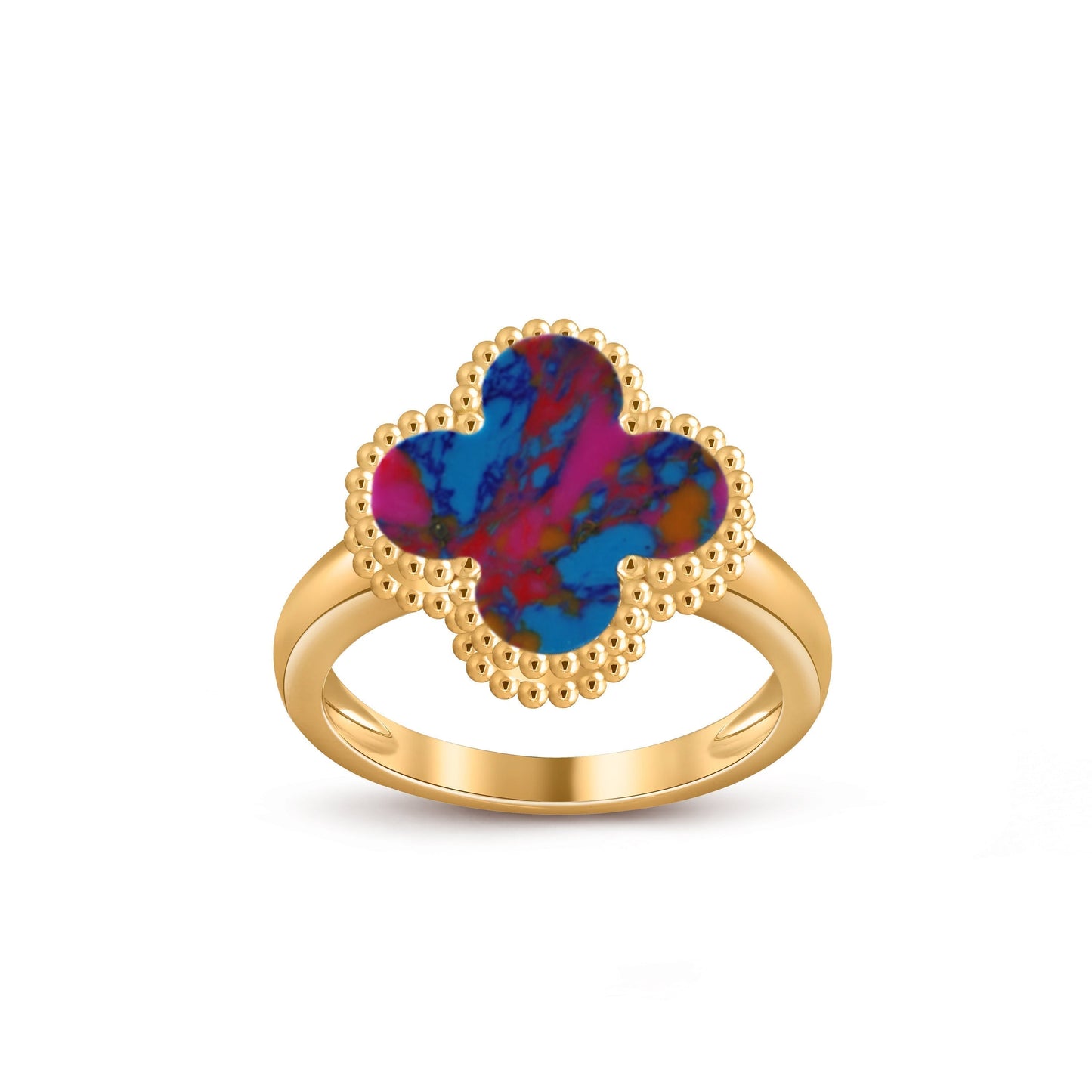 [Riva Jewelry]LUCKY CLOVER VINTAGE GOLD RING COLLECTION
