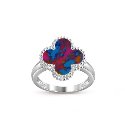 [Riva Jewelry]LUCKY CLOVER VINTAGE WHITE GOLD RING COLLECTION