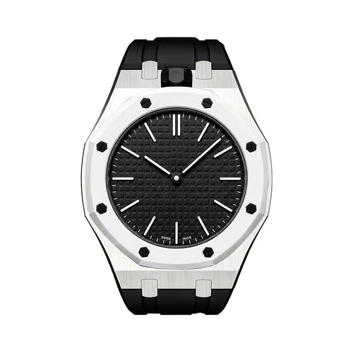 [Riva Jewelry]OAK POP BLACK STEEL SILICONE STRAP