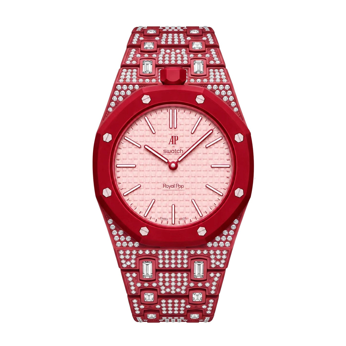 [Riva Jewelry]Royal Oak Pop Exclusive Bioceramic Case & Bioceramic Strap Full Diamond