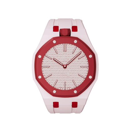 [Riva Jewelry]OAK POP EXCLUSIVE PINK AND RED SILICONE STRAP