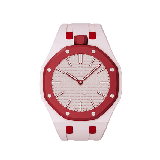 [Riva Jewelry]OAK POP EXCLUSIVE PINK AND RED SILICONE STRAP