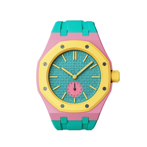 [Riva Jewelry]OAK POP EXCLUSIVE PINK AND GREEN SILICONE STRAP