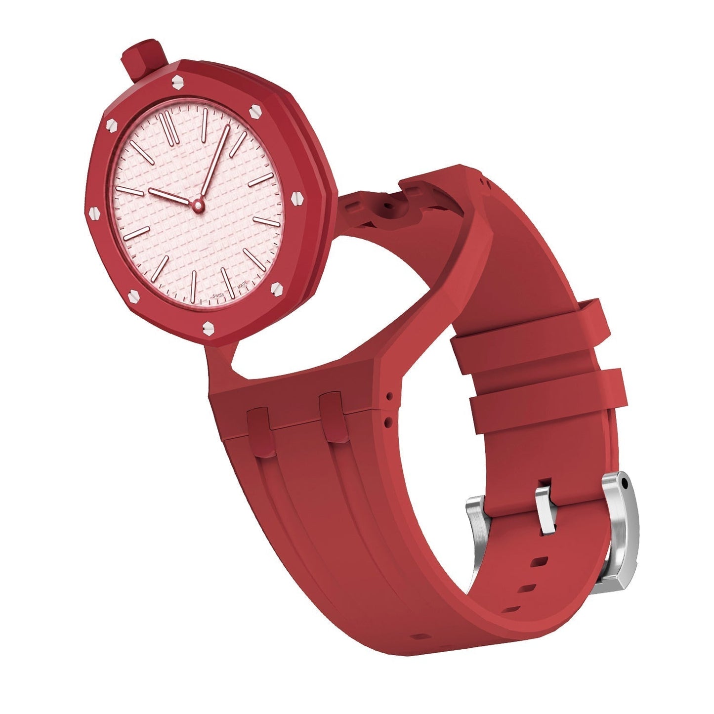 [Riva Jewelry]OAK POP EXCLUSIVE RED SILICONE STRAP