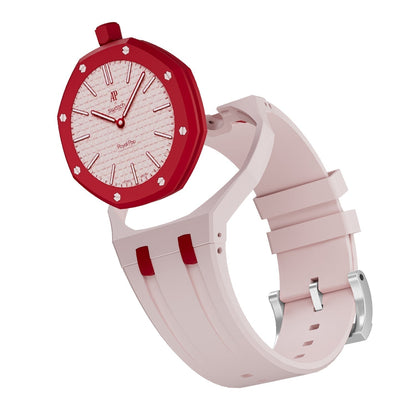 [Riva Jewelry]OAK POP EXCLUSIVE PINK AND RED SILICONE STRAP
