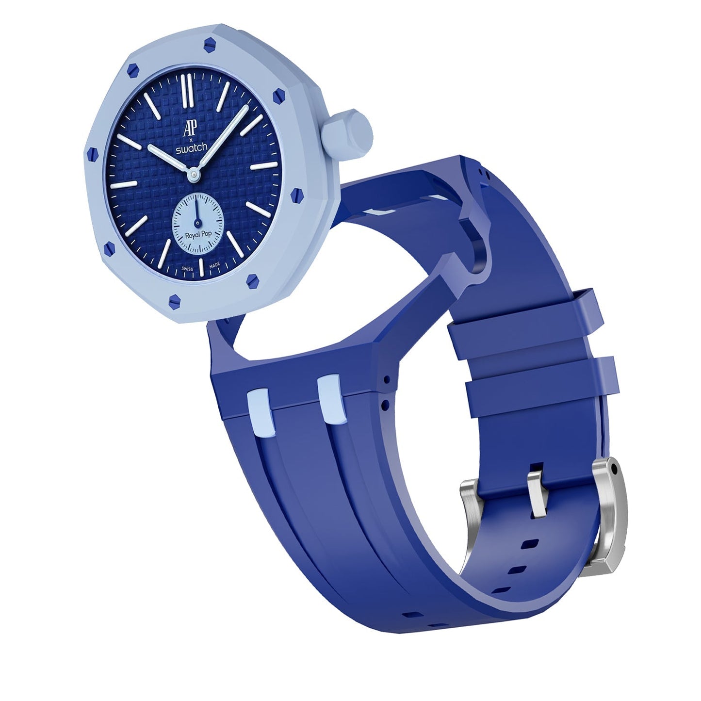 [Riva Jewelry]OAK POP EXCLUSIVE DARK BLUE AND LIGHT BLUE SILICONE STRAP