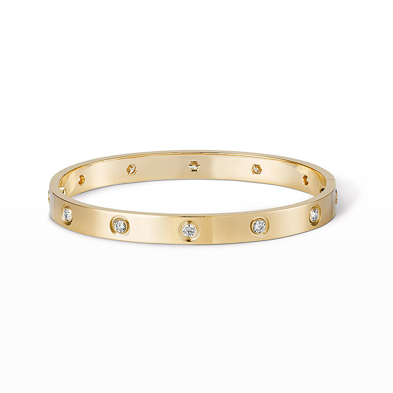 [Riva Jewelry]CLASSIC 6.1MM LOVE BANGLE - 10-DIAMOND