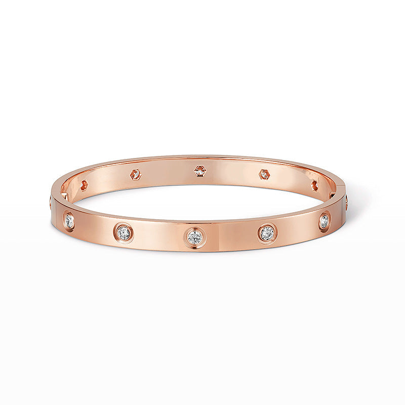 [Riva Jewelry]CLASSIC 6.1MM LOVE BANGLE - 10-DIAMOND