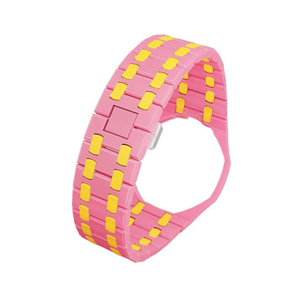 [Riva Jewelry]OAK POP EXCLUSIVE PINK AND YELLOW BIOCERAMIC STRAP