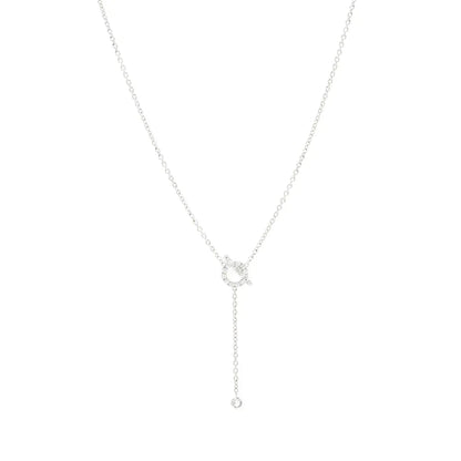 [Riva Jewelry]FINESSE SILVER DIAMOND NECKLACE