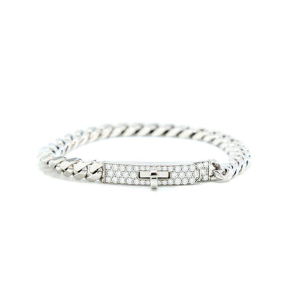 [Riva Jewelry]KELLY CHAIN SILVER DIAMOND BRACELET