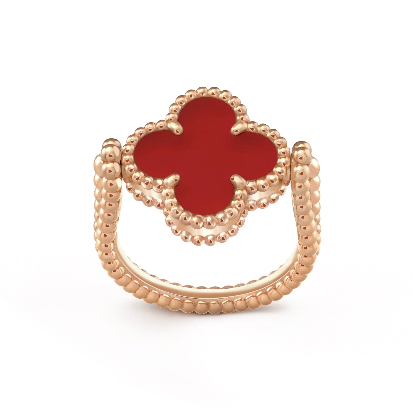 [Riva Jewelry]LUCKY CLOVER ROSE GOLD REVERSIBLE RING