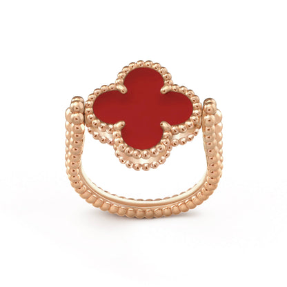[Riva Jewelry]LUCKY CLOVER ROSE GOLD REVERSIBLE RING