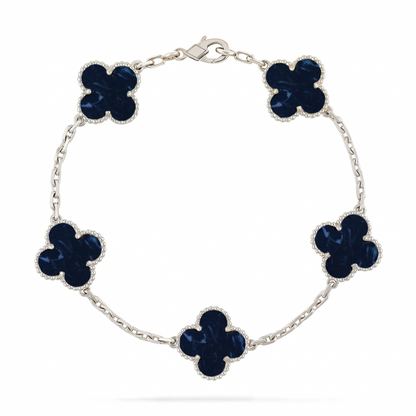 [Riva Jewelry]LUCKY CLOVER 5-MOTIF BRACELET - PIETERSITE COLLECTION
