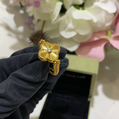 [Riva Jewelry]LUCKY CLOVER GOLD REVERSIBLE RING
