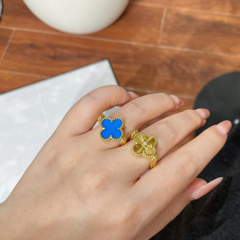 [Riva Jewelry]LUCKY CLOVER GOLD REVERSIBLE RING