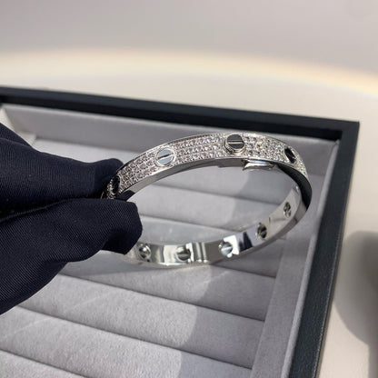 [Riva Jewelry]CLASSIC 6.1MM LOVE BANGLE - DIAMOND PAVÉ & BLACK CERAMIC