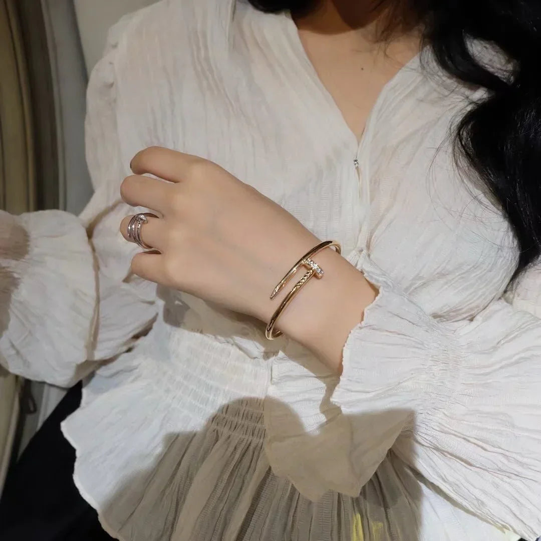 [Riva Jewelry]JUSTE UN CLOU 3.5MM CLASSIC DIAMOND BANGLE