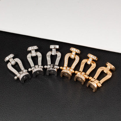 [Riva Jewelry]FORCE LARGE HORSESHOE FULL DIAMOND BRACELET - WHITE GOLD